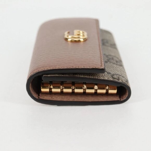 GUCCI GG Supreme Key Case PVC Beige Gold 456118 Auth 138570M - Picture 8 of 15